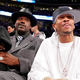 All-Stars Shaquille O'Neal and Allen Iverson sit courtside during the Got Milk? Rookie Challenge, part of 2005 NBA All-Star Weekend at the Pepsi Center in Denver on Feb. 18, 2005.
Ezra Shaw/Getty Images